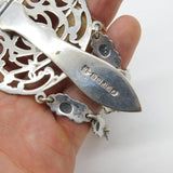 Art Nouveau Sheffield Silver Plated Sewing Chatelaine Oriental Detail Antique c1880
