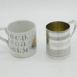 George III Sterling Silver Floral Christening Cup Antique 1800 London