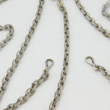 Large Art Nouveau Silver Plated Leaf Form Sewing Chatelaine Antique c1880 Victorian