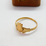 9ct Yellow Gold Irish Claddagh Wedding Band Ring Vintage c1970