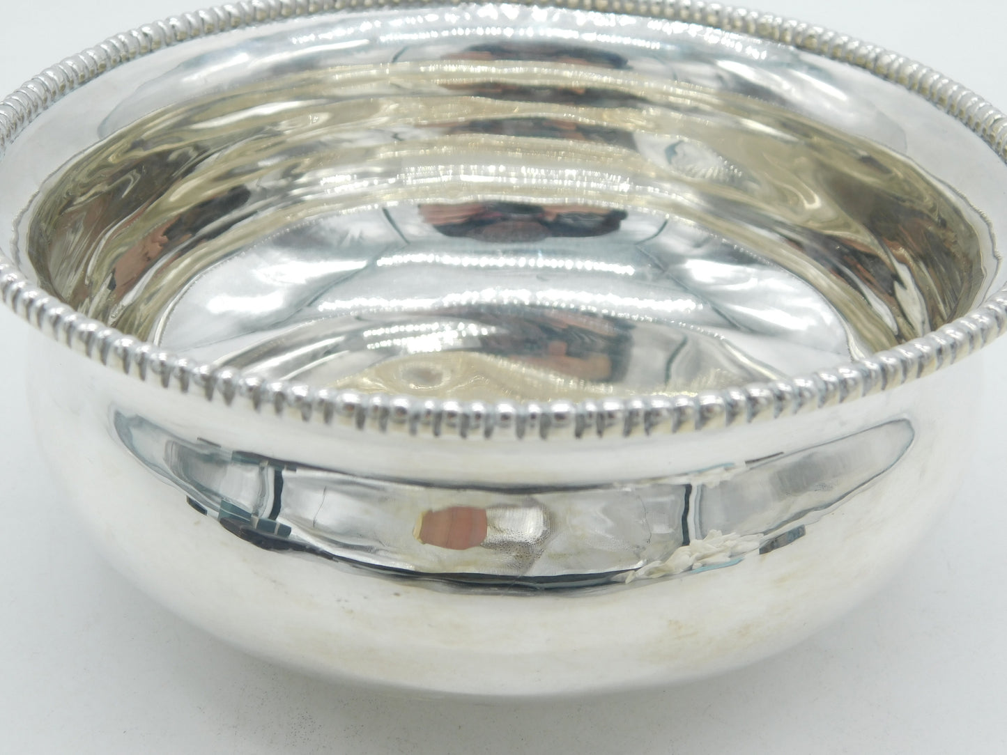 Edwardian Scottish Britannia .958 Silver Dinner Bowl Antique 1910 Edinburgh