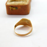 9ct Yellow Gold Essential Signet Ring Blank 1928 Chester Antique Art Deco