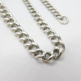 Edwardian Sterling Silver Graduating Albert Watch Chain Antique c1910 17" Length