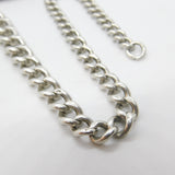 Edwardian Sterling Silver Graduating Albert Watch Chain Antique c1910 17" Length