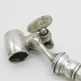 Victorian French 'Gigot' Silver Plated Lamb Bone Roast Holder Antique c1880