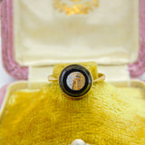 Georgian Grand Tour 15ct Yellow Gold Set Micro-Mosaic Acropolis Ring Antique c1820