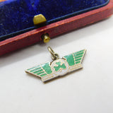 Sterling Silver & Enamel 'Aer Lingus' Airline Interest Charm Pendant Vintage