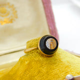 Georgian Grand Tour 15ct Yellow Gold Set Micro-Mosaic Acropolis Ring Antique c1820