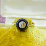 Georgian Grand Tour 15ct Yellow Gold Set Micro-Mosaic Acropolis Ring Antique c1820