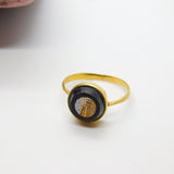 Georgian Grand Tour 15ct Yellow Gold Set Micro-Mosaic Acropolis Ring Antique c1820