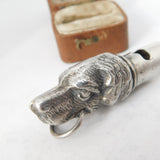 Sterling Silver Retriever Shaped Dog Whistle Working Order Vintage c1970