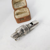 Sterling Silver Retriever Shaped Dog Whistle Working Order Vintage c1970