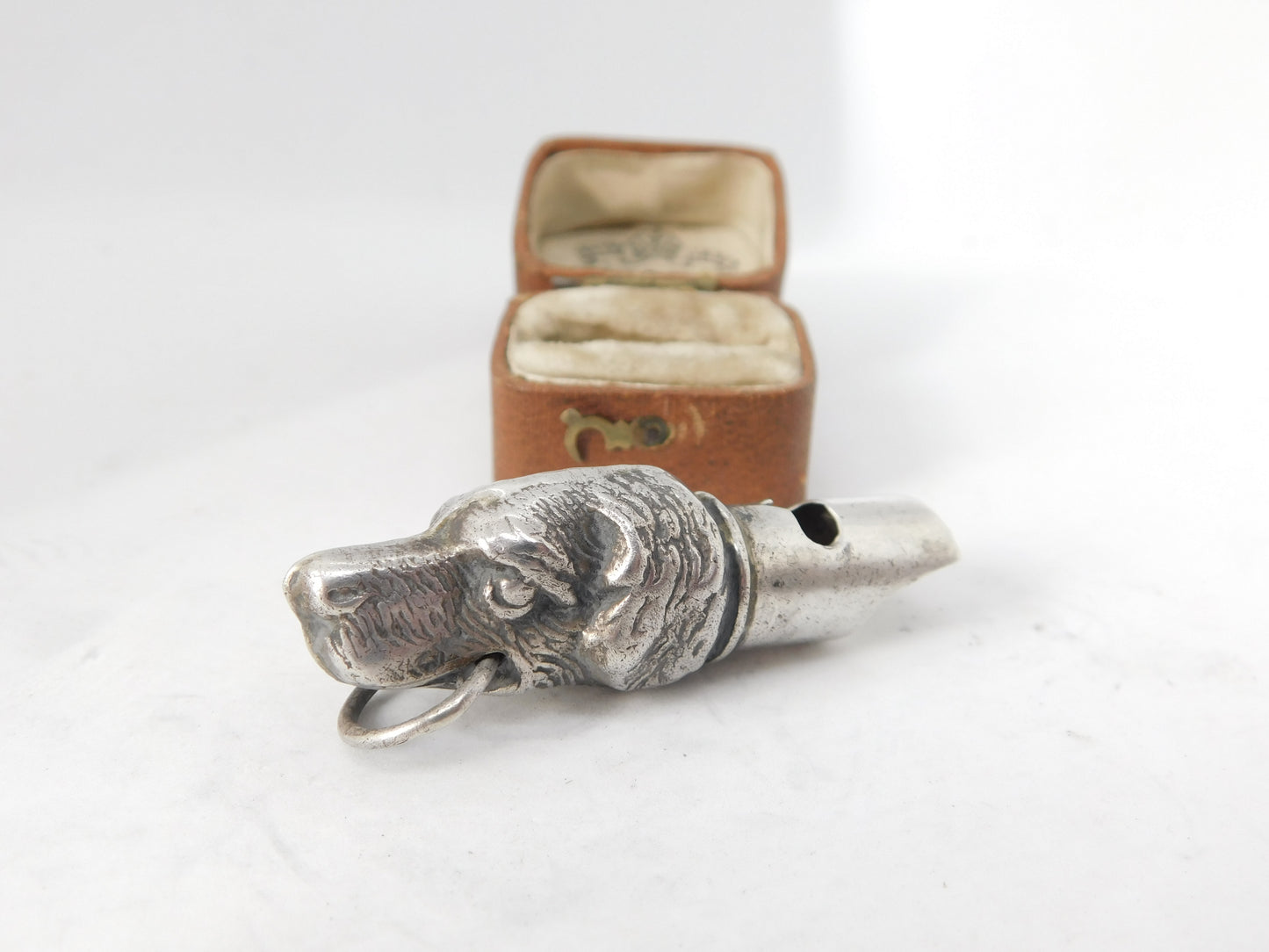 Sterling Silver Retriever Shaped Dog Whistle Working Order Vintage c1970