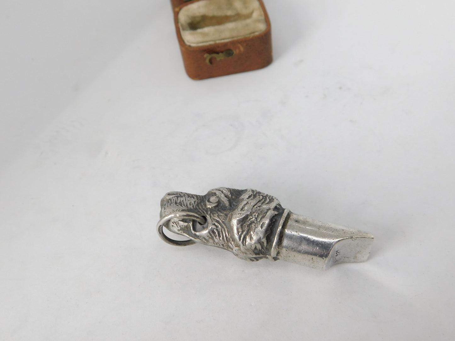 Sterling Silver Retriever Shaped Dog Whistle Working Order Vintage c1970