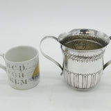 George III Sterling Silver Floral Loving Cup Antique 1795 London Bateman