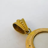 19th Century Pinchbeck Blue Enamel Etruscan Tassel Pendant Antique c1850s