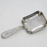 George III Sterling Silver Peacock Crest Tea Caddy Spoon Antique 1793 London