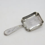 George III Sterling Silver Peacock Crest Tea Caddy Spoon Antique 1793 London