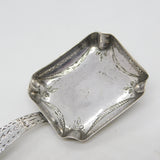 George III Sterling Silver Peacock Crest Tea Caddy Spoon Antique 1793 London