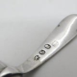 George III Sterling Silver Peacock Crest Tea Caddy Spoon Antique 1793 London