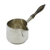 George III Sterling Silver Wooden Handle Brandy Pan Antique 1809 London