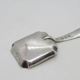 George III Sterling Silver Peacock Crest Tea Caddy Spoon Antique 1793 London