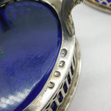 George III Sterling Silver Salt Cellar Set on Cloven Feet Antique 1776 London