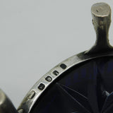George III Sterling Silver Salt Cellar Set on Cloven Feet Antique 1776 London