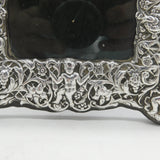 Sterling Silver Art Nouveau Cherub Pattern Picture Frame Vintage 1972 Birmingham