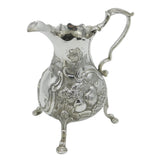 George II Sterling Silver Floral Embossed Cream Jug Antique 1753 London