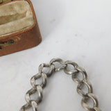 Victorian Sterling Silver Graduating Albert Watch Chain 1888 Birmingham Antique