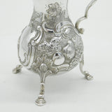 George II Sterling Silver Floral Embossed Cream Jug Antique 1753 London