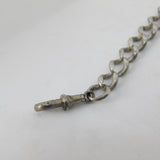 Victorian Sterling Silver Graduating Albert Watch Chain 1888 Birmingham Antique
