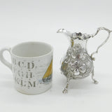George II Sterling Silver Floral Embossed Cream Jug Antique 1753 London