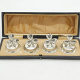 Edwardian Boxed Sterling Silver Lucky Shamrock Place Setting Set Antique 1910