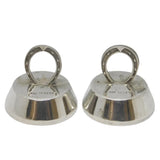 Pair of Sterling SIlver Horseshoe Menu or Place Settings Antique 1911 Birmingham