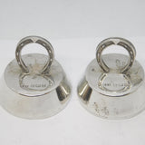 Pair of Sterling SIlver Horseshoe Menu or Place Settings Antique 1911 Birmingham