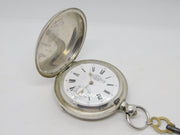 19th Century Russian .875 Silver George Favre-Jacot Double Hunter Pocket Watch c1890