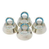 Sterling Silver & Blue Enamel Horseshoe Menu or Place Settings Antique Art Deco