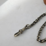 Victorian Sterling Silver Albertina Watch Chain Inc Tassel, Fob, Charms Antique