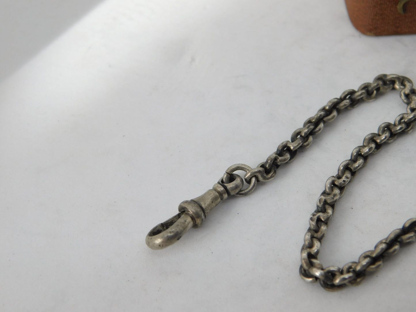 Victorian Sterling Silver Albertina Watch Chain Inc Tassel, Fob, Charms Antique