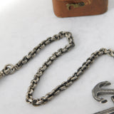 Victorian Sterling Silver Albertina Watch Chain Inc Tassel, Fob, Charms Antique