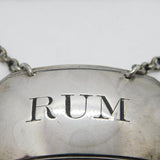 George III Sterling Silver Rum Decanter Label Antique c1780 Susannah Barker