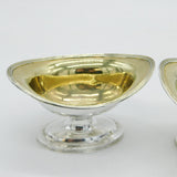 George III Pair of Sterling Silver Pedestal Salt Cellars Antique 1800 London