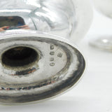 George III Pair of Sterling Silver Pedestal Salt Cellars Antique 1800 London