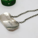 George III Sterling Silver Rum Decanter Label Antique c1780 Susannah Barker