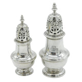 Irish George III Pair of Graduated Muffineer Sugar Casters Antique 1792 Dublin