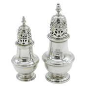 Irish George III Pair of Graduated Muffineer Sugar Casters Antique 1792 Dublin