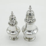 Irish George III Pair of Graduated Muffineer Sugar Casters Antique 1792 Dublin