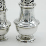 Irish George III Pair of Graduated Muffineer Sugar Casters Antique 1792 Dublin